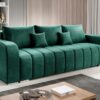 Sofa bed 3 seater  "BONELL"  Manila Velvet, Green