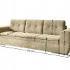Sofa bed 3 seater "BRONX"  GREEN - obrazek 2