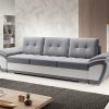 Sofa bed 3 seater "BOSTON"   GREY-WHITE