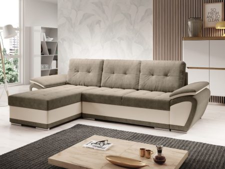 Corner sofa bed "Boston".  Brown/Beige