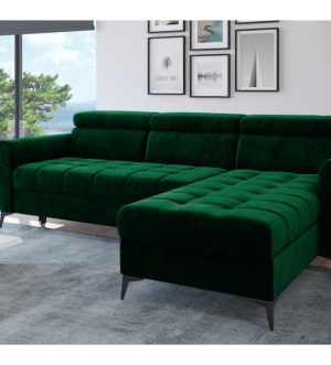 Corner sofa bed "BERLIN"    GREEN