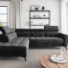 Sofa narożna "BERLIN L" narożnik LEWY, GRAPHITE