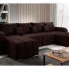Corner Sofa Bed "BONELL U"  Manila Velvet,   BROWN