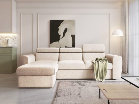 Corner Sofa Bed "NAPPA"  CREAM
