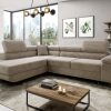 Corner sofa bed "ASTRO"  LEFT  corner  BEIGE