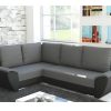 Corner Sofa Bed "FLY L" LEFT   Grey / Black