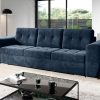 Sofa rozkładana 3-osobowa "BRONX"  GRANATOWY