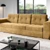Sofa rozkładana 3-osobowa "BRONX"  MUSTARD