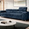 Sofa Bed "NORBII"  EASY CLEAN velvet!  NAVY BLUE