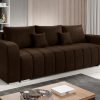 Sofa bed 3 seater  "BONELL"  Manila Velvet, Brown
