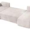 Corner Sofa Bed "MIMIR U"  Corduroy fabric  GREY - Image 2