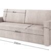 Sofa Bed "MIMIR"  Corduroy fabric  GRAPHITE - Image 2