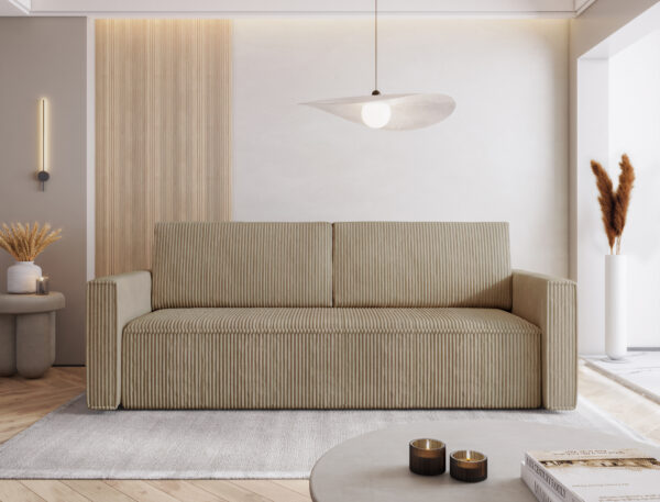 Sofa Bed "MIMIR"  Corduroy fabric  BEIGE
