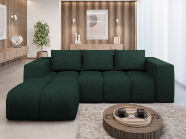 Corner Sofa Bed "FLAVIO" RIGHT corner  COPPER - Image 6