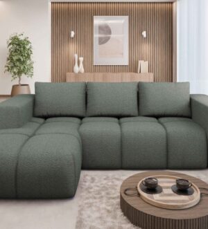 Corner Sofa Bed "FLAVIO" LEFT corner GREY