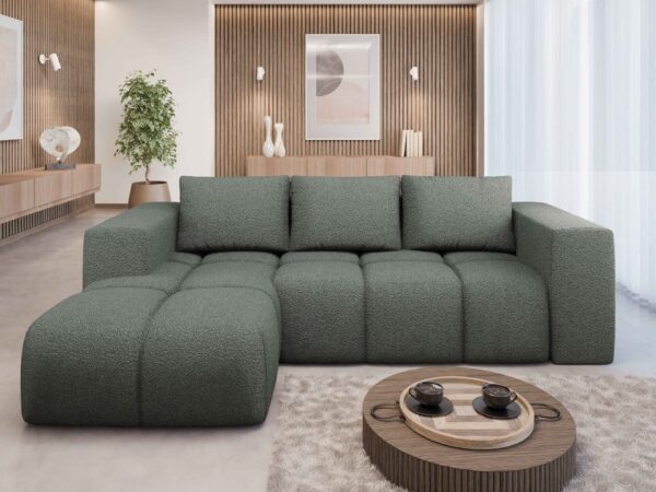 Corner Sofa Bed "FLAVIO" LEFT corner GREY