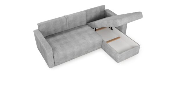 Corner Sofa Bed "LIAM"  Grey - obrazek 4