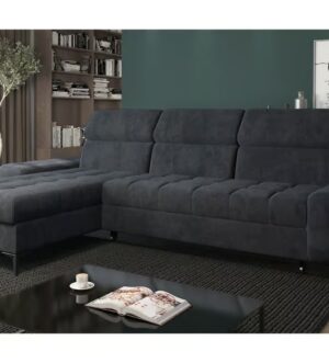 Corner Sofa Bed "COMO" Dark Grey