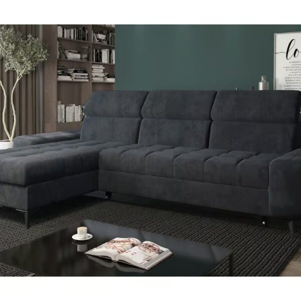 Corner Sofa Bed "COMO" Dark Grey