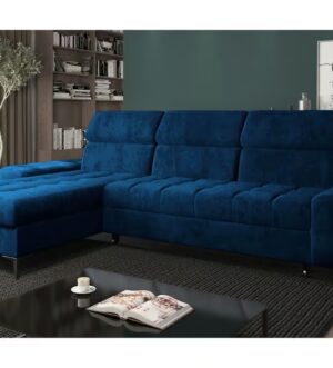 Corner Sofa Bed "COMO" Navy Blue